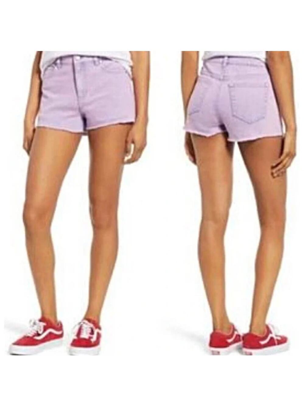 Tinsel High Rise Acid Wash Cutoff Denim Shorts Pink 27 28 29 30 NWT